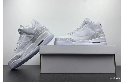 PS 429487-111 AIR WHITE' 3 RETRO 'TRIPLE JORDAN 0818